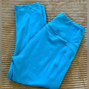 Teal Workout pants with pockets Never worn